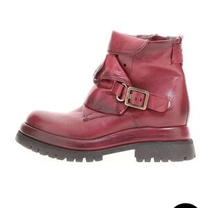 A.S.98 brand new an I wear 8 and a9 did not wear Women's Red Leather Ankle Boots